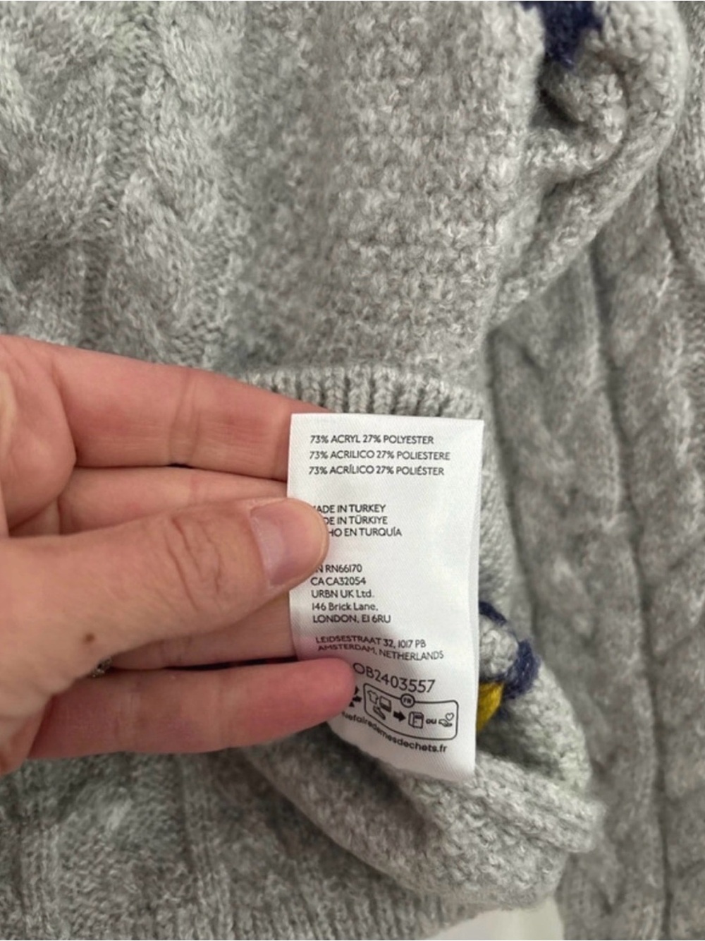 Anthropologie Pilcro Cable-Knit Embroidered Cozy Home Sweater - Picture 10 of 10